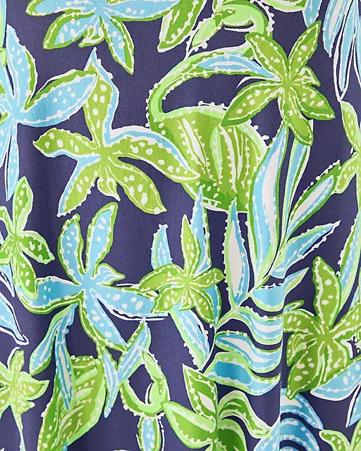 Lilly Pulitzer Ophelia Swing Dress Sapphire Pool Tropical Tango Engineered Dress