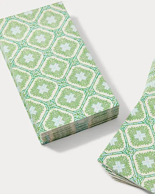 Lilly Pulitzer Paper Napkins Coconut Bamboo Logo Trellis