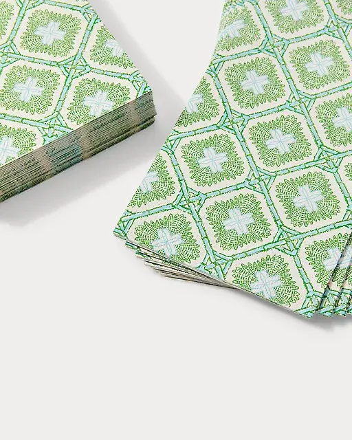 Lilly Pulitzer Paper Napkins Coconut Bamboo Logo Trellis