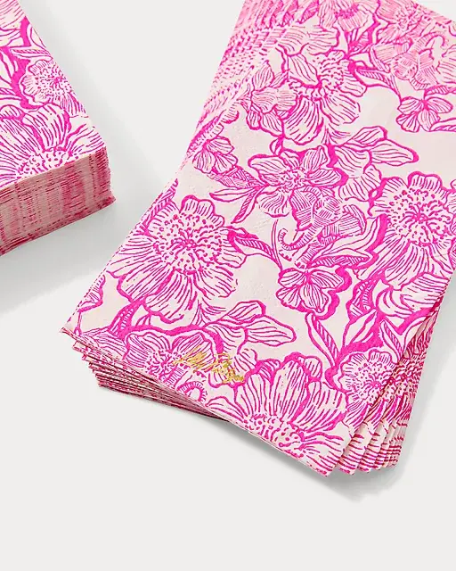 Lilly Pulitzer Paper Napkins Coconut Unforgettable Pink