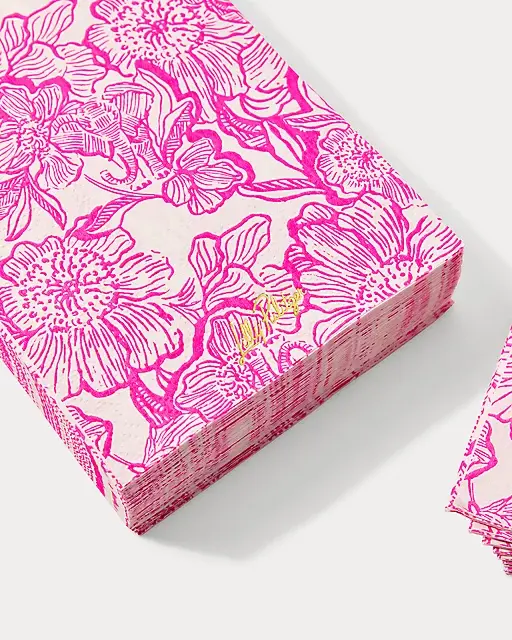 Lilly Pulitzer Paper Napkins Coconut Unforgettable Pink