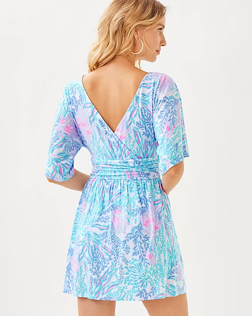 Lilly Pulitzer Parigi Boat Neck Romper Multi Via Del Mar
