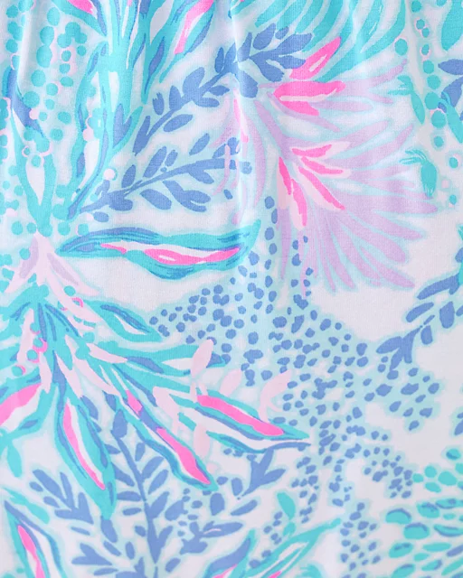 Lilly Pulitzer Parigi Boat Neck Romper Multi Via Del Mar