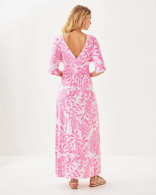 Lilly Pulitzer Parigi Maxi Dress Rousseau Pink Glisten In The Sun