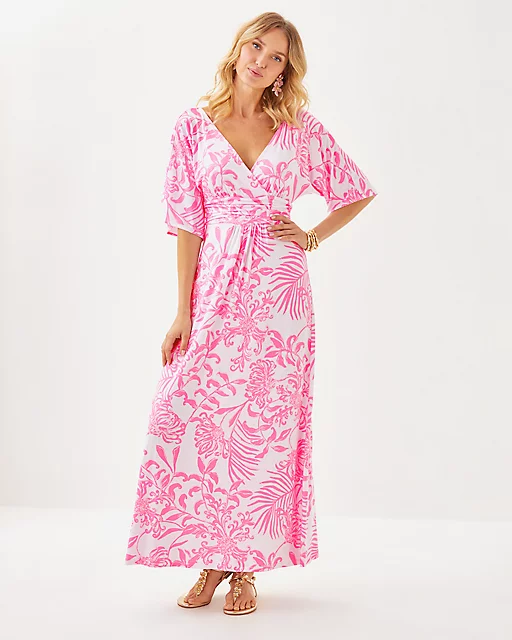 lilly pulitzer Parigi Maxi Dress Rousseau Pink Glisten In The Sun