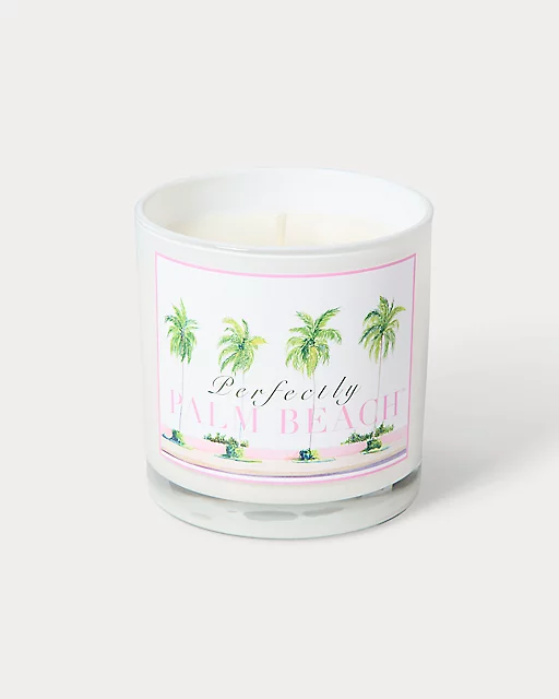 Lilly Pulitzer Perfectly Palm Beach Candle Resort White