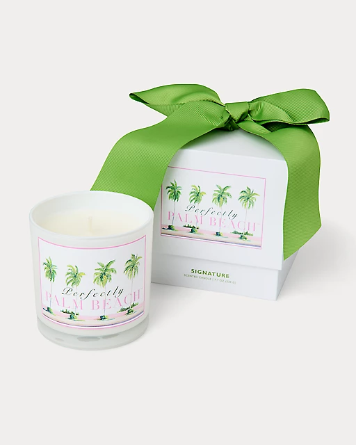 lilly pulitzer Perfectly Palm Beach Candle Resort White