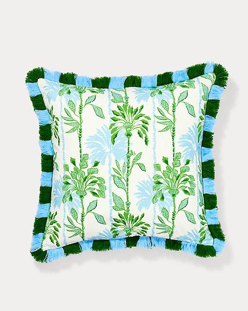 lilly pulitzer Pillow Cover With Striped Fringe Coconut Swayin In The Breeze