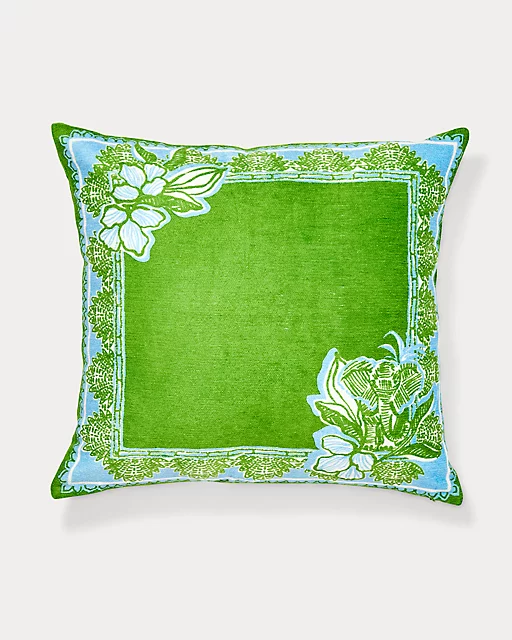 lilly pulitzer Printed Pillow Cover Peninsula Green Scarf Border