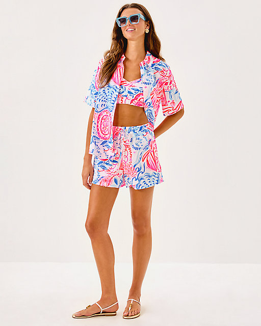 Lilly Pulitzer Ridoc Linen Top Resort White Sun Sea Sand