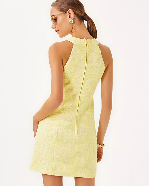 Lilly Pulitzer Rohana Jacket & Margarete Romper Boucle Set Finch Yellow Chic Chick Boucle