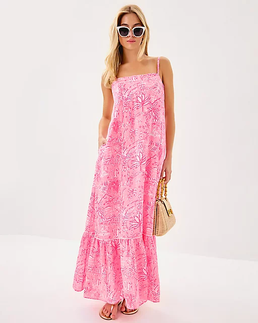 lilly pulitzer Rozalie Linen Maxi Dress Conch Shell Pink Pennys Playground lilly pulitzer Rozalie Linen Maxi Dress Conch Shell Pink Pennys Playground