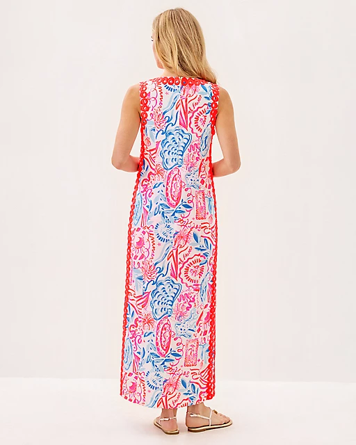 Lilly Pulitzer Sadie Maxi Romper Resort White Sun Sea Sand