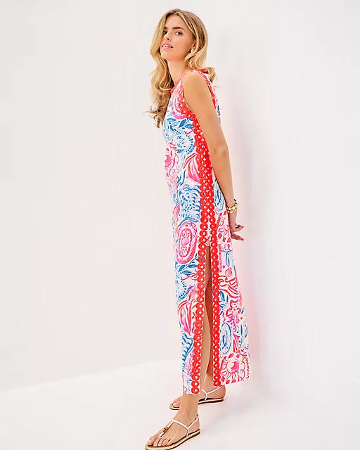 Lilly Pulitzer Sadie Maxi Romper Resort White Sun Sea Sand