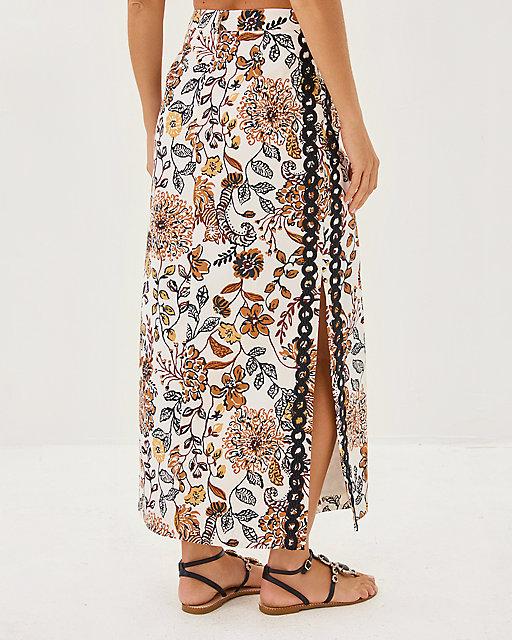 Lilly Pulitzer Sanders High Rise Maxi Skirt Coconut Take Meowt