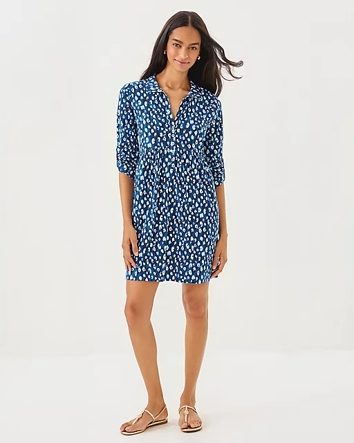 Lilly Pulitzer Saralyn Popover Shirtdress Starlight Navy Youre An Animal