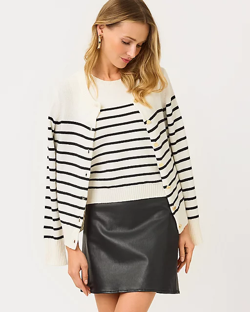 Lilly Pulitzer Sarissa High Rise Stretch Coated Mini Skirt Noir