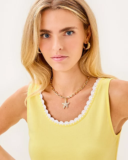 Lilly Pulitzer Seacrets Hoop Earrings Gold Metallic