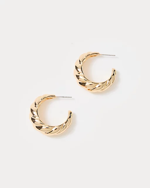 lilly pulitzer Seacrets Hoop Earrings Gold Metallic