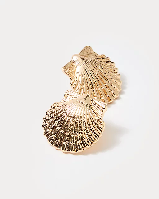 Lilly Pulitzer Shell Stud Earrings Gold Metallic Gwp Sunshell Earring