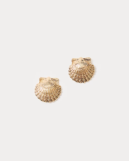 lilly pulitzer Shell Stud Earrings Gold Metallic Gwp Sunshell Earring