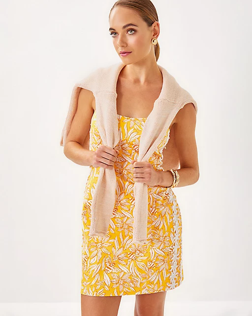 Lilly Pulitzer Shelli Stretch Dress Honeycomb Hideaway Honeycomb