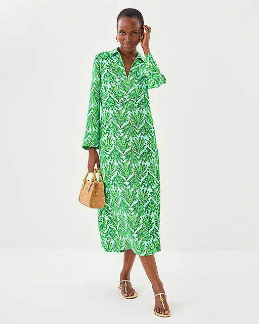 Lilly Pulitzer Simona Midi Dress Kitts Green Shady Babe