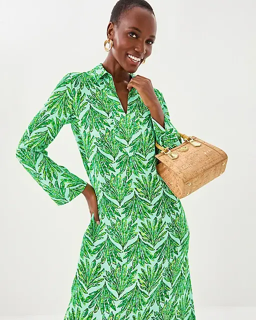 Lilly Pulitzer Simona Midi Dress Kitts Green Shady Babe