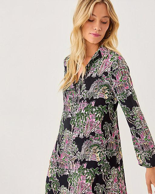 Lilly Pulitzer Simona Midi Dress Onyx Pb Anniversary Toile