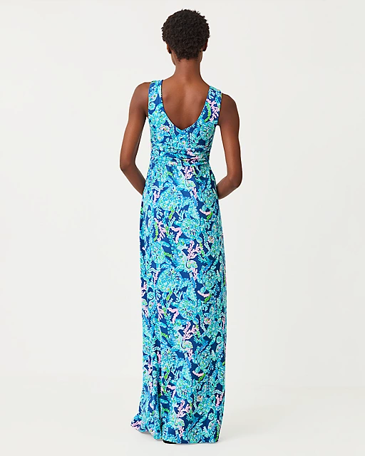 Lilly Pulitzer Sloane Maxi Dress Corsica Blue Turtle Villa