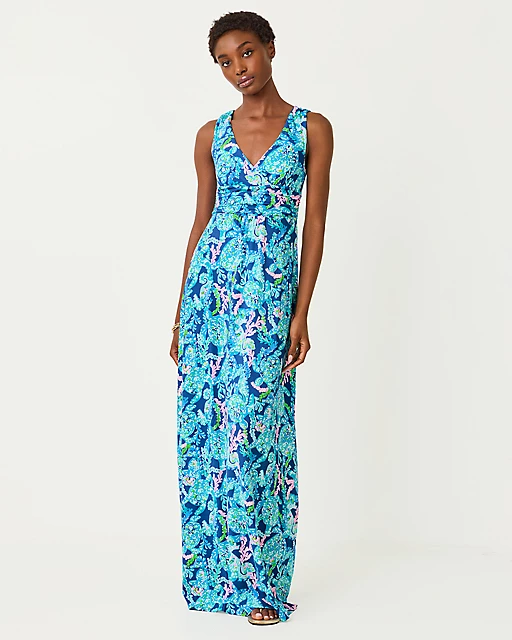 Lilly Pulitzer Sloane Maxi Dress Corsica Blue Turtle Villa