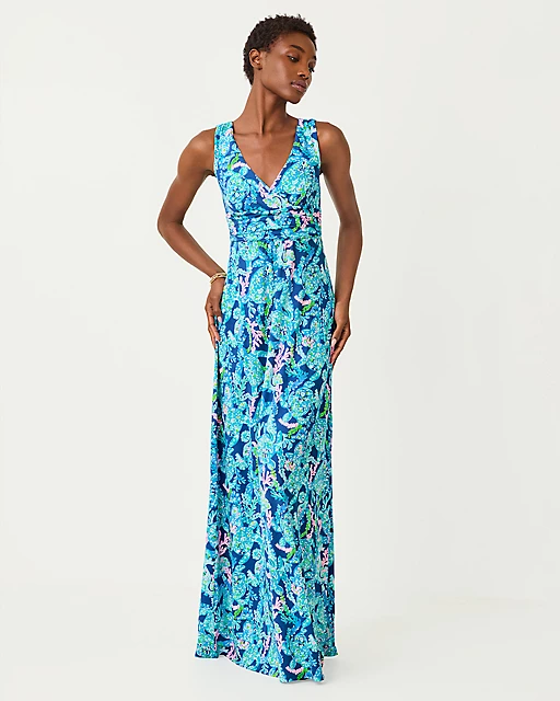 lilly pulitzer Sloane Maxi Dress Corsica Blue Turtle Villa