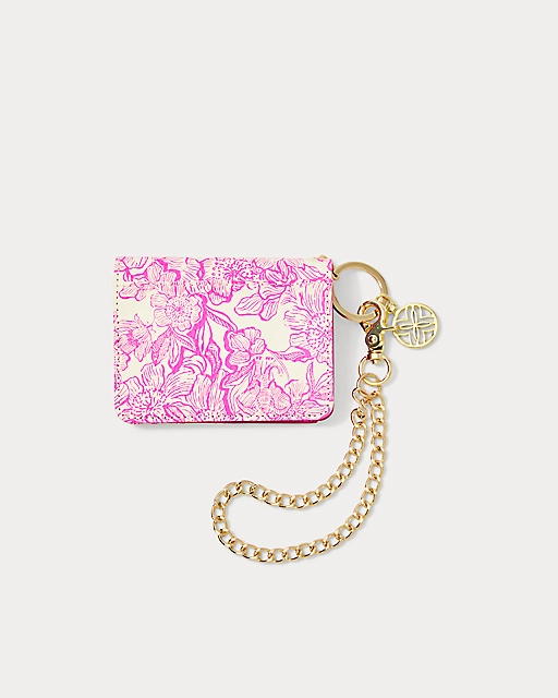 Lilly Pulitzer Snap Card Case Coconut Unforgettable Pink