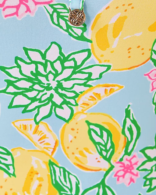 Lilly Pulitzer Solaria One-Piece Swimsuit Bluette Make Lemonade
