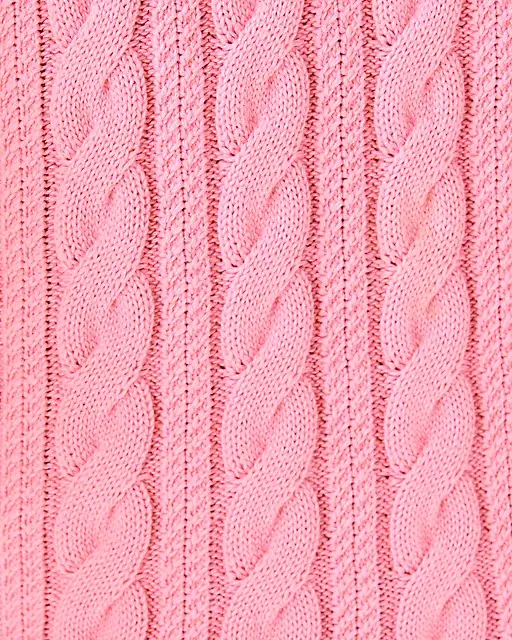 Lilly Pulitzer Suzette Polo Sweater Tank Conch Shell Pink X Resort White Tipping