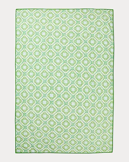 Lilly Pulitzer Tablecloth With Piped Edge Coconut Bamboo Logo Trellis