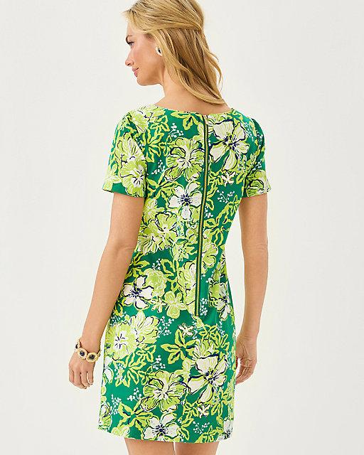 Lilly Pulitzer The Short Sleeved Lilly Shift Dress Fiddle Leaf Green Once And Floral