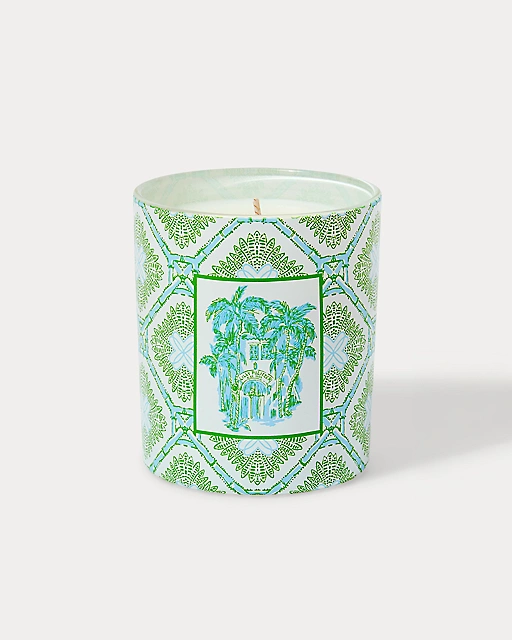 Lilly Pulitzer Trellis Printed Candle Multi Bamboo Logo Trellis