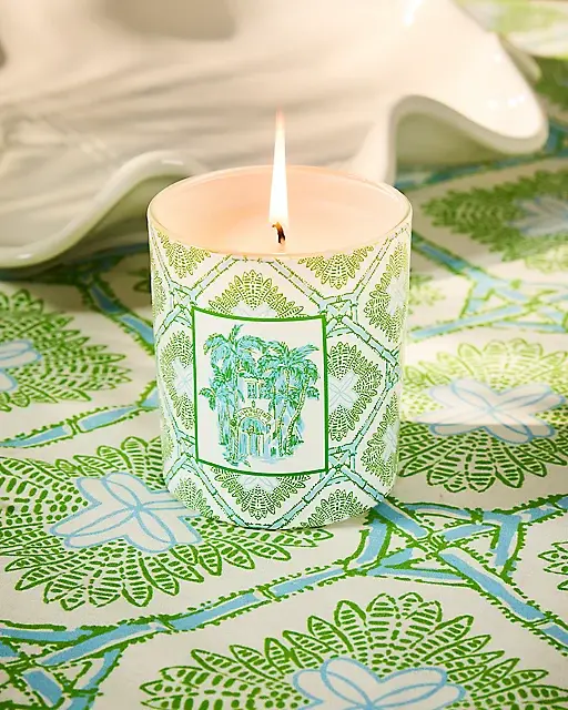lilly pulitzer Trellis Printed Candle Multi Bamboo Logo Trellis