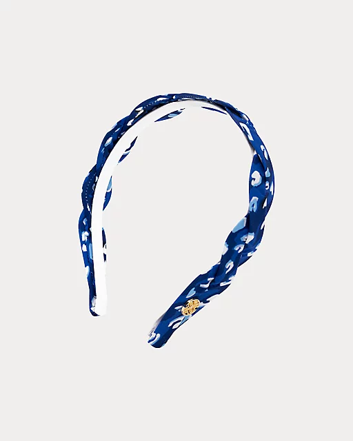 lilly pulitzer Twist Woven Headband Starlight Navy Youre An Animal