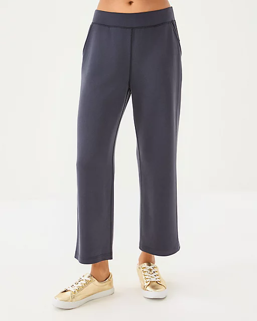 Lilly Pulitzer UPF 50+ 25.5" Alwyn High Rise Crop Pant Noir