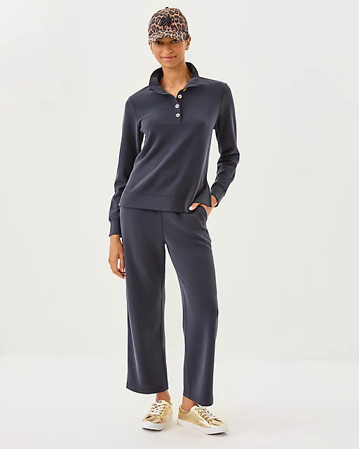 Lilly Pulitzer UPF 50+ 25.5" Alwyn High Rise Crop Pant Noir