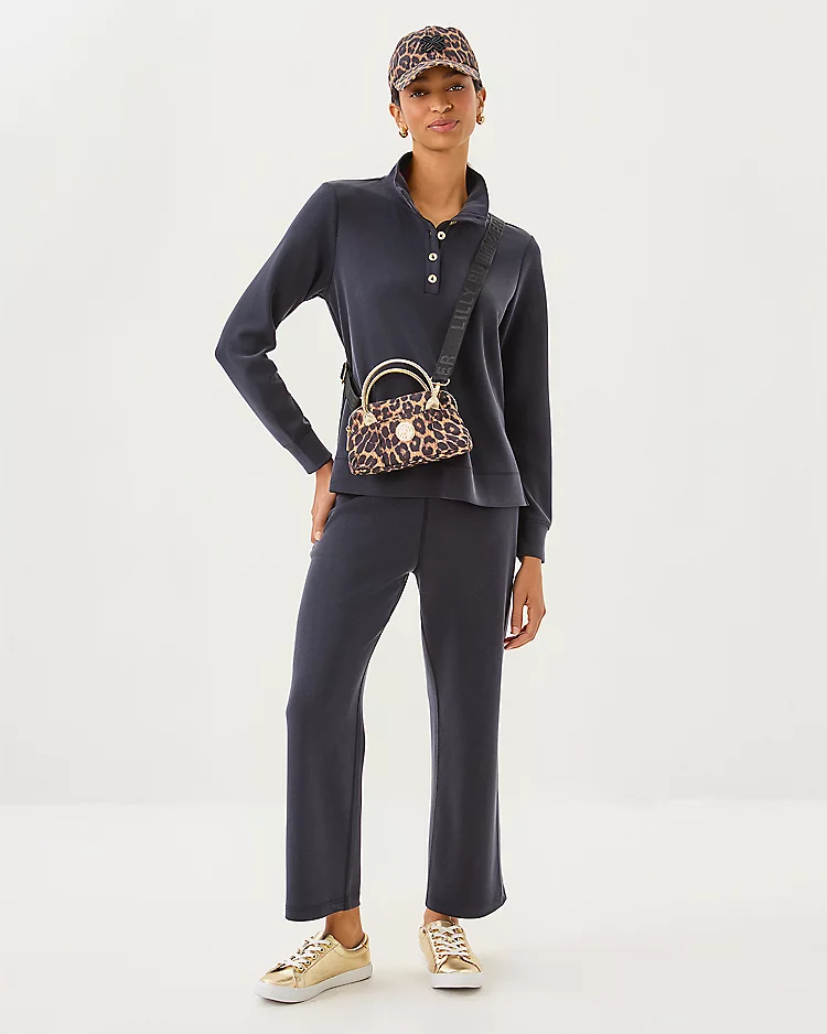 lilly pulitzer UPF 50+ Cowie Pullover & Alwyn High Rise Pant Set Noir