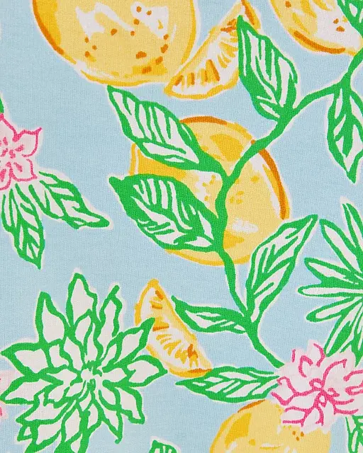 Lilly Pulitzer UPF 50+ Eleni Pullover Bluette Make Lemonade