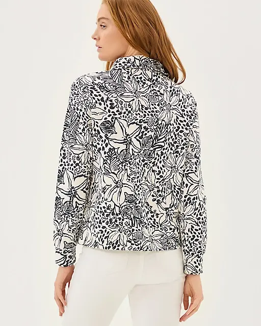 Lilly Pulitzer UPF 50+ Eleni Pullover Onyx Lots To Spot