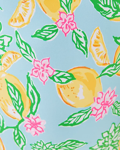 Lilly Pulitzer UPF 50+ Girls Abel Swimsuit Bluette Make Lemonade