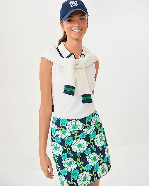 lilly pulitzer UPF 50+ Luxletic 17" Monica Skort Low Tide Navy Go Big Golf