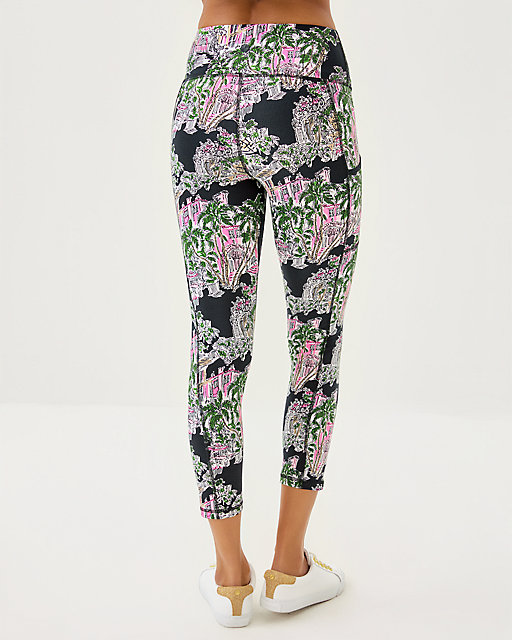 Lilly Pulitzer UPF 50+ Luxletic 24" Weekender High Rise Midi Legging Onyx Pb Anniversary Toile