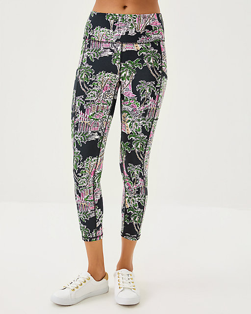 Lilly Pulitzer UPF 50+ Luxletic 24" Weekender High Rise Midi Legging Onyx Pb Anniversary Toile
