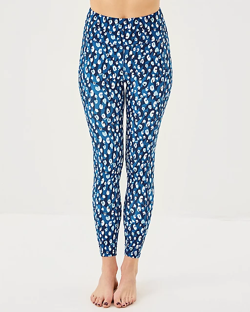 Lilly Pulitzer UPF 50+ Luxletic 26" Weekender High Rise Legging Starlight Navy Youre An Animal